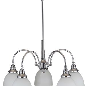 Benson 5 Light Down Chrome Pendant 1001176